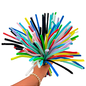 Haste de Chenille 30cm - Mix - 100 unidades - Artlille - Rizzo