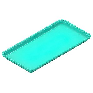 Bandeja Esfera Acrílica Durável Retangular - Verde Candy - 25x13cm - 1 unidade - Rizzo - Rizzo