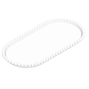 Bandeja Esfera Acrílica Durável Oval - Cristal - 25x13cm - 1 unidade - Rizzo - Rizzo