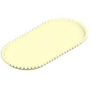 Bandeja Esfera Acrílica Durável Oval - Amarelo Candy - 25x13cm - 1 unidade - Rizzo - Rizzo
