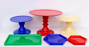 Kit Comemore 08 - Vermelho, Azul, Amarelo e Verde - Só Boleiras - Rizzo Festas