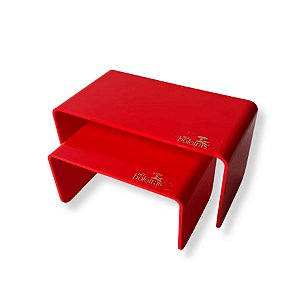 Kit Suporte para Doces Elevadores - Vermelho - 2 unidades - Só Boleiras - Rizzo