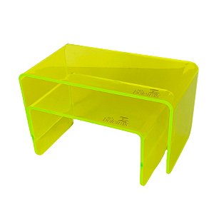 Kit Suporte para Doces Elevadores Clean Color - Amarelo Neon  - 2 unidades - Só Boleiras - Rizzo