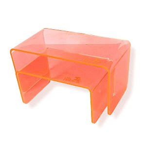 Kit Suporte para Doces Elevadores Clean Color - Laranja Neon - 2 unidades - Só Boleiras - Rizzo