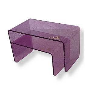 Kit Suporte para Doces Elevadores Clean Glitter - Lilás  - 2 unidades - Só Boleiras - Rizzo