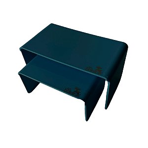 Kit Suporte para Doces Elevadores Fosco - Azul Gris - 2 unidades - Só Boleiras - Rizzo