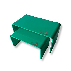 Kit Suporte para Doces Elevadores - Turquesa - 2 unidades - Só Boleiras - Rizzo