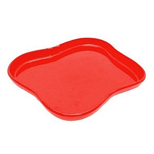 Bandeja Orgânica  - 18x14,5 cm -   Vermelho - 1 unidade - Só Boleiras - Rizzo
