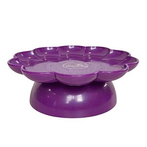 Bandeja Flower Com Pé - 205mm - Roxo - 1 unidade - Só Boleiras - Rizzo