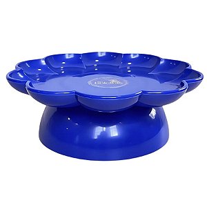 Bandeja Flower Com Pé - 205mm - Azul Bic - 1 unidade - Só Boleiras - Rizzo