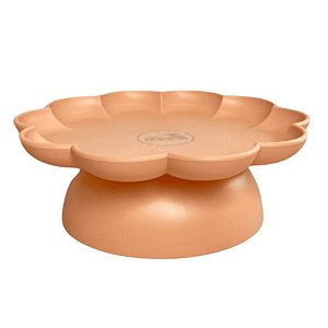 Bandeja Flower Com Pé - 205mm - Pessego Fosco - 1 unidade - Só Boleiras - Rizzo
