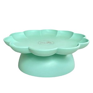 Bandeja Flower Com Pé - 205mm - Verde Claro Fosco - 1 unidade - Só Boleiras - Rizzo