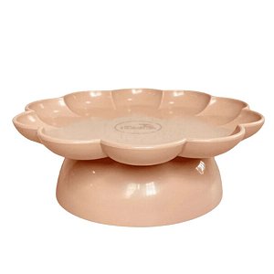 Bandeja Flower Com Pé - 205mm - Nude - 1 unidade - Só Boleiras - Rizzo