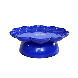 Bandeja Flower Com Pé - 180mm - Azul Bic - 1 unidade - Só Boleiras - Rizzo