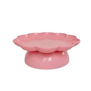 Bandeja Flower Com Pé - 180mm - Rose - 1 unidade - Só Boleiras - Rizzo