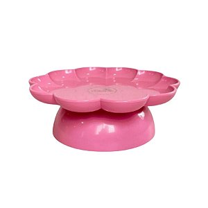 Bandeja Flower Com Pé - 180mm - Rosa - 1 unidade - Só Boleiras - Rizzo