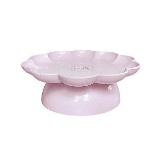 Bandeja Flower Com Pé - 180mm - Rosa Claro - 1 unidade - Só Boleiras - Rizzo
