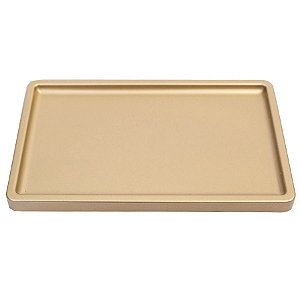 Bandeja Retangular 30x18cm Premium Dourado - 01 unidade - Só Boleiras - Rizzo Embalagens