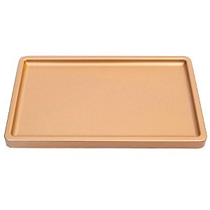 Bandeja Retangular 30x18cm Premium Rose Gold - 01 unidade - Só Boleiras - Rizzo Embalagens