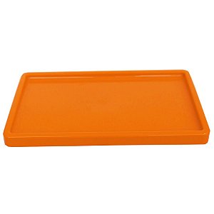 Bandeja Retangular 30x18cm Laranja - 01 unidade - Só Boleiras - Rizzo Embalagens
