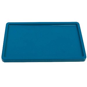 Bandeja Retangular 30x18cm Azul Petróleo - 01 unidade - Só Boleiras - Rizzo Embalagens