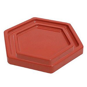Bandeja Sextavada Vermelho - 01 unidade - Só Boleiras - Rizzo Embalagens