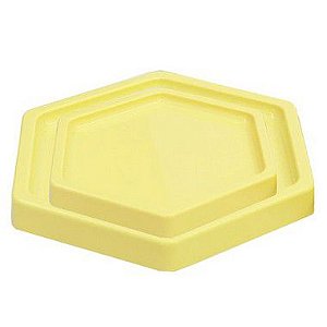 Bandeja Sextavada Creme - 01 unidade - Só Boleiras - Rizzo Embalagens