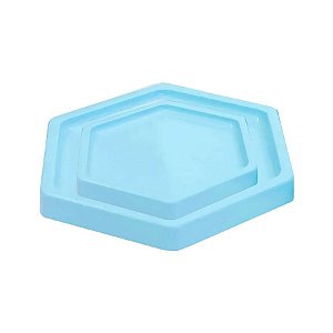Bandeja Sextavada Azul Claro Candy - 01 unidade - Só Boleiras - Rizzo Embalagens