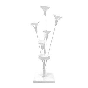 Suporte de Mesa para Balão - Branco - 21 cm c/ 5 Hastes - 01 Unidade - Rizzo