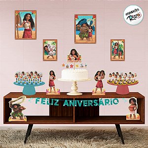 Kit Festa Fácil - Moana 2 - 40 Itens - 1 unidade - Disney Original - Piffer