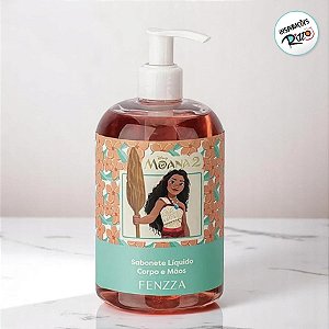 Sabonete Liquído Corpo e Mãos - Moana 2 - 500ml - 1 unidade - Disney Original - Rizzo