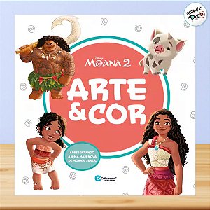Livro Arte e Cor Moana 2 - 1 unidade - Disney Original - Rizzo