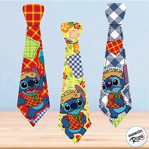 Gravata de Eva - Stitch Junino - 29x8cm - 1 unidade - Disney Original - Rizzo