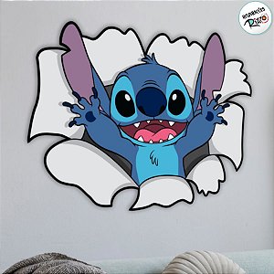Painel Decorativo - Stitch Saindo da Parede - 35x50cm - 1 unidade - Disney Original - Rizzo