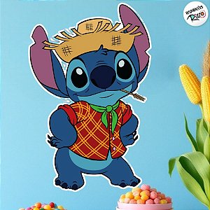 Painel Decorativo - Stitch Junino - 47x31cm - 1 unidade - Disney Original - Rizzo