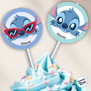 Pick Decorativo para Doces - Stitch Baby - 12 unidades - Disney Original - Rizzo