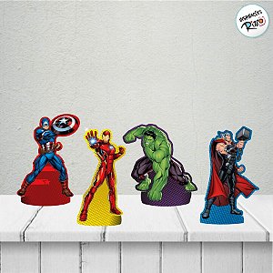 Decoração de Mesa - Vingadores - 4 unidades - Disney Original - Rizzo