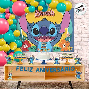 Kit Festa Fácil - Stitch - 39 Itens - 1 unidade - Disney Original - Piffer