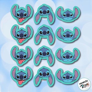 Aplique Imp em EVA - Stitch - 12 unidades - Disney Original - Rizzo