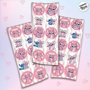 Adesivo Redondo - Angel - 30 unidades - Disney Original - Rizzo