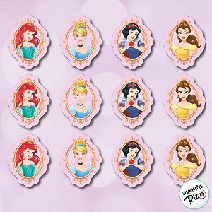 Aplique Imp em EVA - Princesas Moldura - 12 unidades - Disney Original - Rizzo