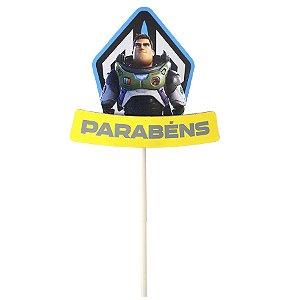 Topo De Bolo Parabéns - Lightyear - 1 unidade - Disney Original - Rizzo