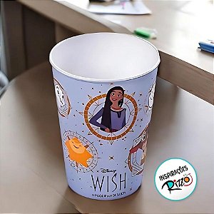 Copo Plástico De Colorir Wish - Azul Claro - 320ml - 1 unidade - Disney Original - Rizzo