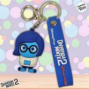 Chaveiro 3D Tristeza - Divertidamente 2 - 7cm - 1 unidade - Disney Original - Rizzo