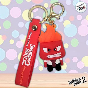Chaveiro 3D Raiva - Divertidamente 2 - 7cm - 1 unidade - Disney Original - Rizzo