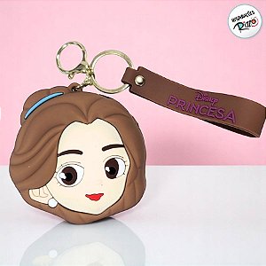 Porta Níquel de Silicone - Bela - 7cm - 1 unidade - Disney Original - Rizzo