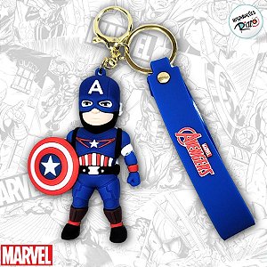 Chaveiro 3D Capitão América - Vingadores - 8cm - 1 unidade - Disney Original - Rizzo