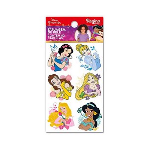 Tatuagem Temporária para Pele - Princesas da Disney - 12 unidades - Disney Original - Rizzo