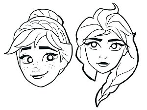 Máscara de Pintar Festa Frozen 2 - 6 unidades - Disney Original - Rizzo Festas