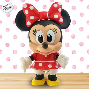 Boneca Articulada Minnie Mouse de Vinil - 12cm - 1 unidade - Disney Original - Rizzo